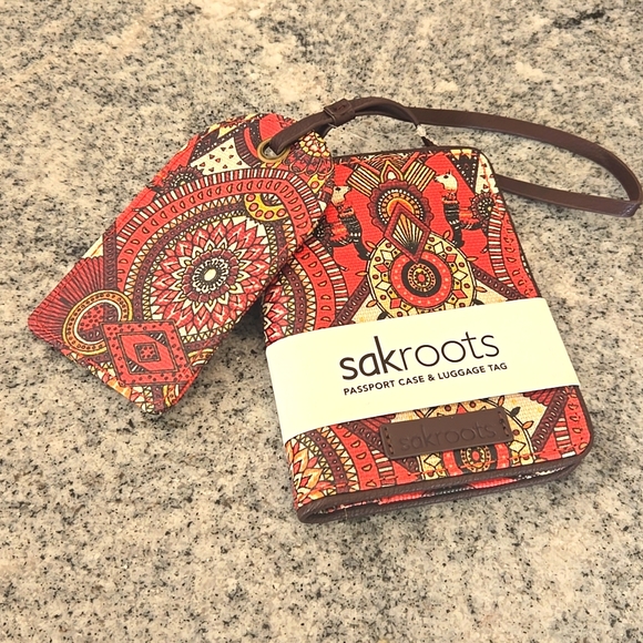 Sakroots Passport Case & Luggage Tag - NEW - Picture 1 of 13